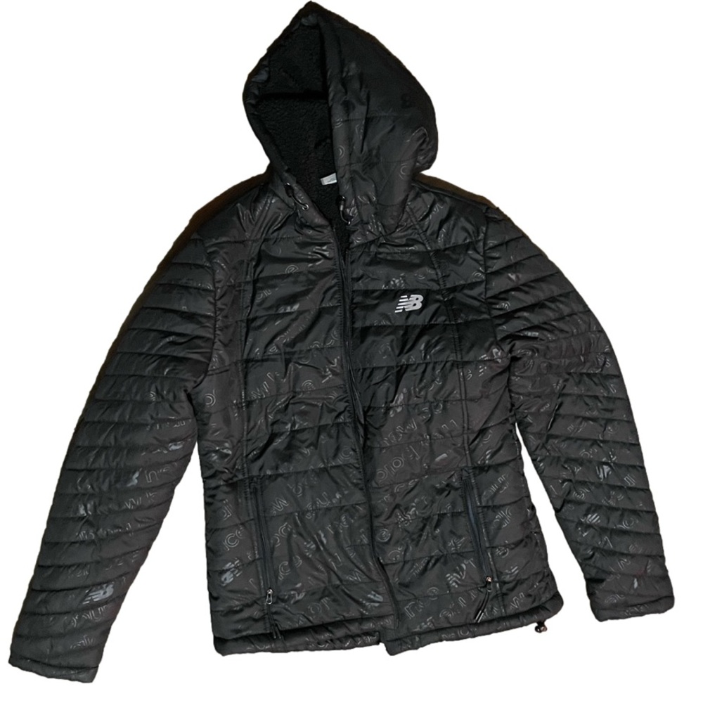 New Balance women’s black puffer jacket, size m
